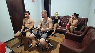 Friends Turn Game Night Into Anal Fuck Fest