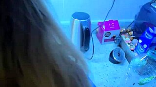 Wow! Sexy Alice Blows Boyfriend in Kitchen, Swallows Huge Cumload!