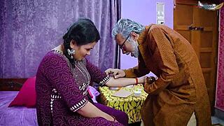 I watch the demure darling stimulate the hunk with her tongue