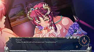 Greedy succubus swallows huge cumshot eagerly