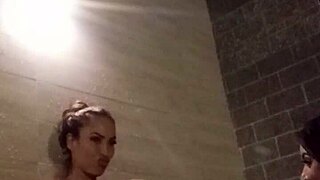 three brazilian babes pamela, melissa, and belinha relaxing in the hot tub on holiday