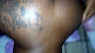 Homemade video featuring black amateurs with tattoos and monster cocks