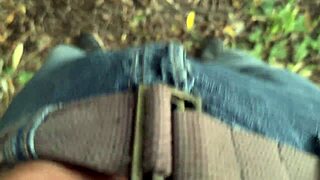 spanish milf hot wife risks it all with public park blowjob