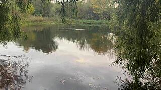 spanish milf hot wife risks it all with public park blowjob