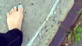 Dirty Calloused Soles On Bare Feet