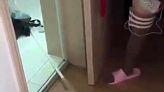 Hot teen strips naked, juicy cunt exposed for teacher!