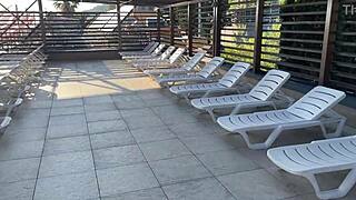 Filming Crazy Outdoor Vacation With Brunette Teen Spanking And Cum