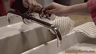 stepmom dominates cute teen 18+ with strapon