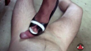 Rough shoejob with heels and feet domination!