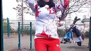 Tildzo, Serbian pornstar, learns teasing tricks in public outdoor shoot