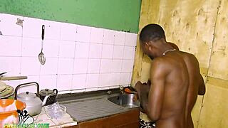 irie was horny, fucked wife doggystyle in kitchen while she washed plates