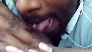 Milf wife sucks hairy black pussy close up – are you next for the cumshot?
