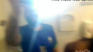 No Clients At The Club So We Fuck The Security Guard Hidden In The Bathroom!