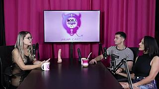 Sexy Lingerie Group Action with Digão da Ilha and Kel Abate on Bora Cast