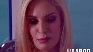 SHOWERED and READY, petite teen candee licious TAKES two MASSIVE cocks!