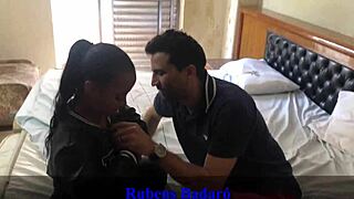 Latina MILF Bent Over for Rough Anal Assfucking on Balcony.