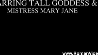 Tall Blonde Dominatrix Facesits Man Hard