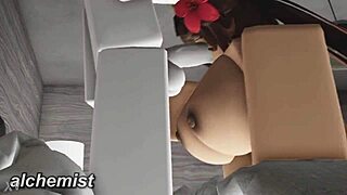 In Roblox, a random whore gets fucked in an intense session with deepthroat and cum