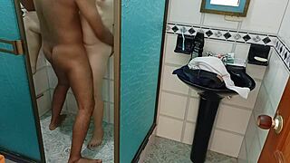 Hidden camera in bathroom catches her undressing. I end up accidentally banging her after watching.