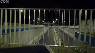 trans shemale olivia flashing on the street like an exhibitionist.