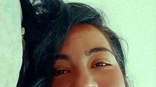 Morena gostosa pleasures big natural tits with intense masturbation