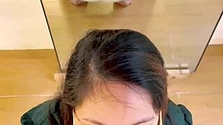 Beautiful woman cheats with her boss in homemade 1on1 video!