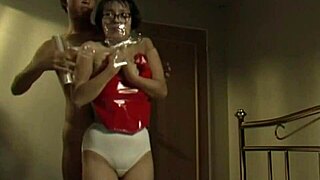 Ugh, nerd girl strips down an' straps in for hardcore fuckin'!