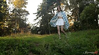 Oh, Alice Flore, You Naughty Teen Temptress! Perverting Your Camping Day with Pussy Diddling!