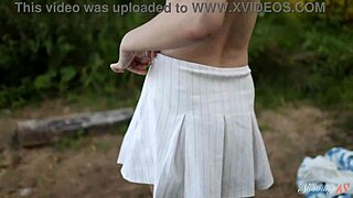 Oh, Alice Flore, You Naughty Teen Temptress! Perverting Your Camping Day with Pussy Diddling!