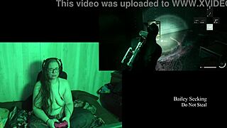 Naked BBW brunette plays at the lake house with her big tits and ass 😏