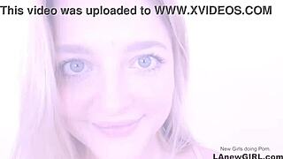 Blonde Teen Deepthroats Big Cock!