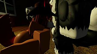 火辣女牛仔挤奶时被狼人大屌狠操