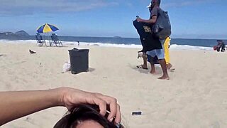 Dogging on Beach with Tinder Stud Banging Brunette Hard in Ass