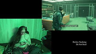 Naked BBW brunette plays at the lake house with her big tits and ass 😏