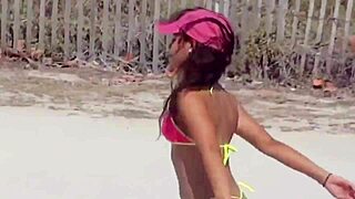 Is that micro bikini girl on beach with relatives hot?
