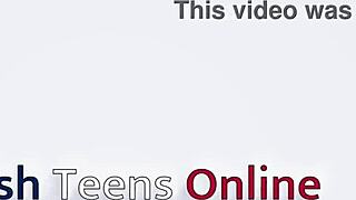 Hot British Teen Eats Huge Cumshot