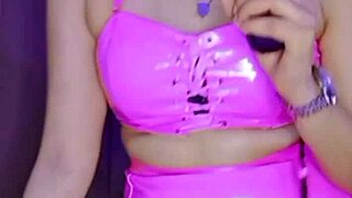 watch this sexy 18 year old latina masturbate her pussy with dildo for you