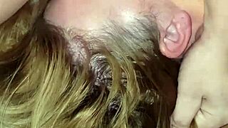 Feel my cock deep in her throat for a messy pie!