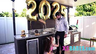 Tiny Slut Takes Massive Cock on New Year's Eve in Wild Encounter