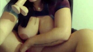 Eyline Uses Dildo on Big Ass and Tits