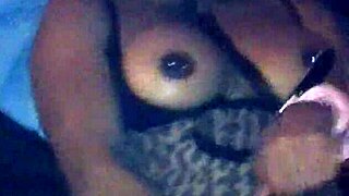 ebony couple explores hidden fantasy with dildo play