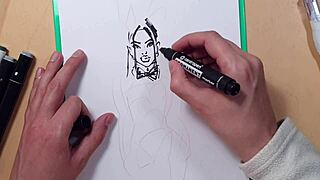 I sketched a hot girl in latex