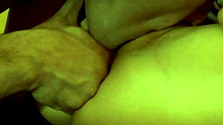 Fucking blonde beauty slut in heels, bent over for anal play