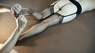 Why Does This Horny Milf in Stockings Crave Soles Massage So Badly?