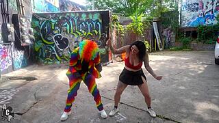 josie jaxxon cheats on husband with gibby the clown's big black cock outdoors 😈