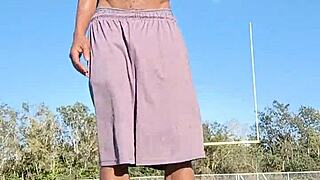 Pretty skinny brunette teases in dorm solo with daddy vibes