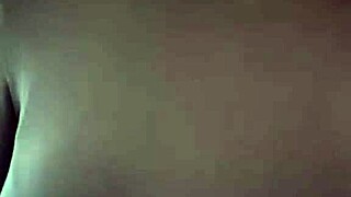 Stepmother gently caresses her breasts to climax