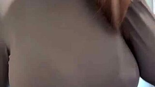 Stepmother gently caresses her breasts to climax