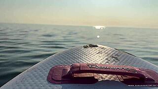 Ever tried sup yoga with a lush vibe for a public cum on water?