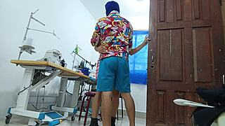 Whore fucks boyfriend at work, even the boss!